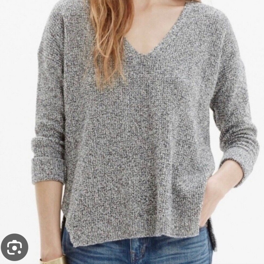 Madewell Marled Gray Pullover Sweater